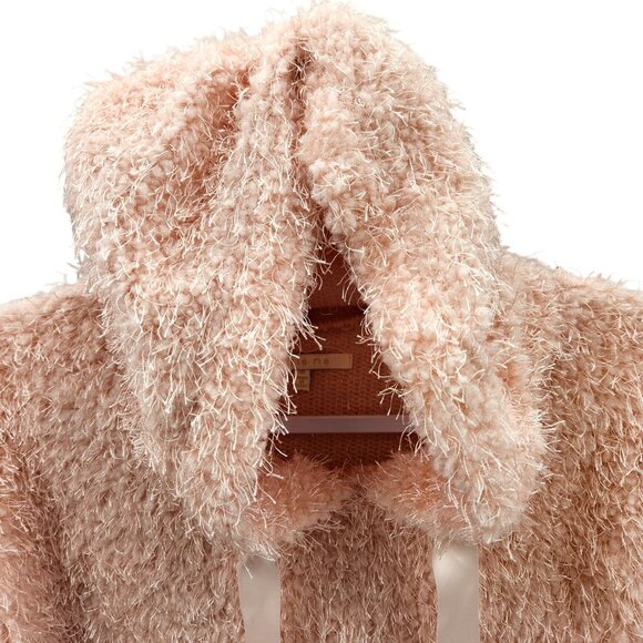 STYLE ME Los Angeles Pink Sherpa Hoodie Women's Medium New w/Tag - Picture 5 of 12